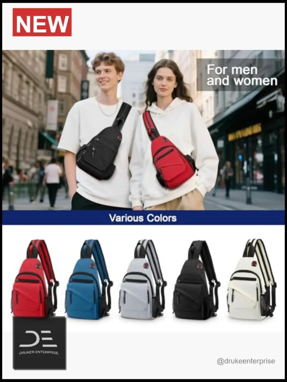 3-in-1 Convertible Sling Bag Anti-Theft Crossbody Backpack